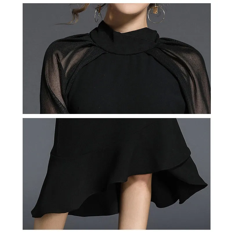 Willstage Mesh Black Women Chiffon Dress Vintage 2019 Spring Autumn New Fashion Long Sleeves Female Elegant Mid Calf Dresses
Willstage Mesh Black Women Chiffon Dress Vintage 2019 Spring Autumn New Fashion Long Sleeves Female Elegant Mid Calf Dresses