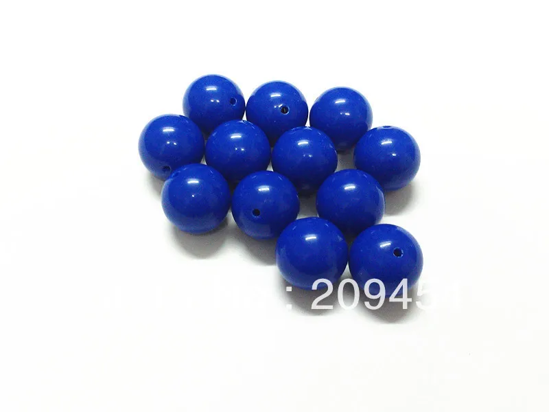 Фото Оптовая продажа! Крупные акриловые бусины RoyalBlue для изготовления ожерелья 20 мм 105