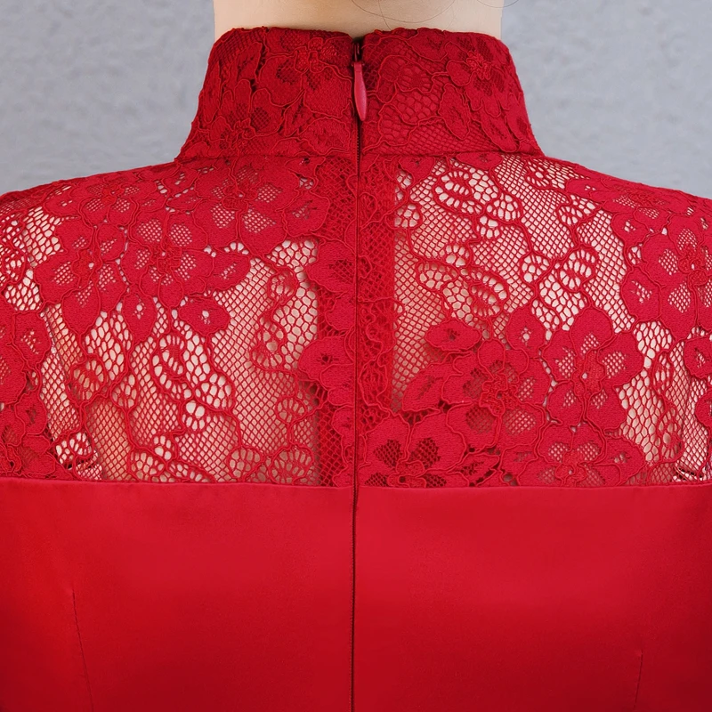 Stylish Ladies Lace Rayon Cheongsam 2019 Chinese style Mandarin Collar Knee Length Dress Womens Qipao Slim Party Dresses Vestido
Stylish Ladies Lace Rayon Cheongsam 2019 Chinese style Mandarin Collar Knee Length Dress Womens Qipao Slim Party Dresses Vestido