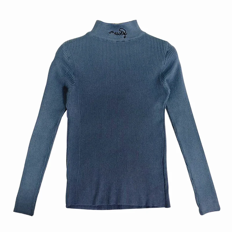 Pullovers Women Simple Elegant Trendy Korean Style Turtleneck High Quality Female Embroidery Letter Womens Long Sleeve Sweater 
Pullovers Women Simple Elegant Trendy Korean Style Turtleneck High Quality Female Embroidery Letter Womens Long Sleeve Sweater