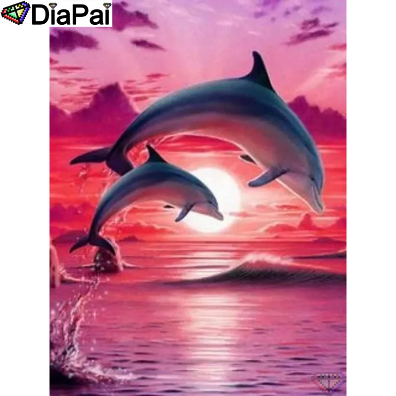 DIAPAI 100% Full Square/Round Drill 5D DIY Diamond Painting "Dolphin sunset" Diamond Embroidery Cross Stitch 3D Decor A18586
DIAPAI 100% Full Square/Round Drill 5D DIY Diamond Painting "Dolphin sunset" Diamond Embroidery Cross Stitch 3D Decor A18586