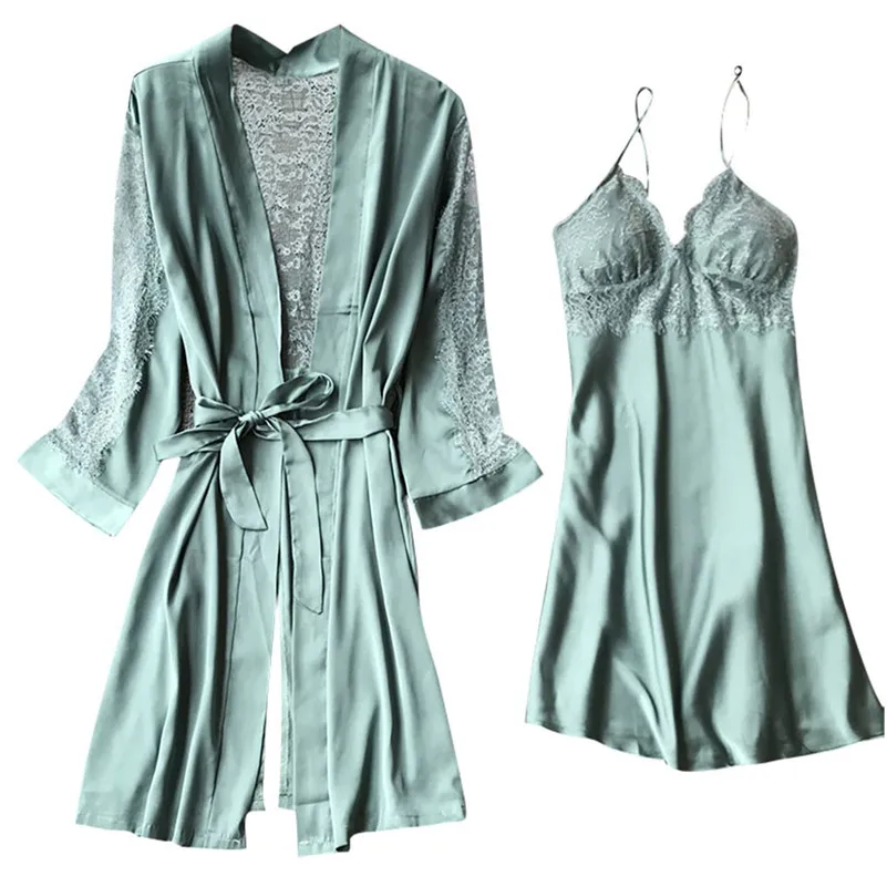 Женское нижнее белье сексуальное кружевное ночное peignoir femme lounge Set E1|Комплекты