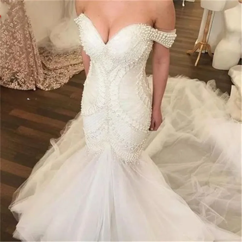 Модные свадебные платья русалки vestidos de novia бисером Тюль Невеста, свадебное платье сексуальное с открытыми плечами
Модные свадебные платья русалки vestidos de novia бисером Тюль Невеста, свадебное платье сексуальное с открытыми плечами