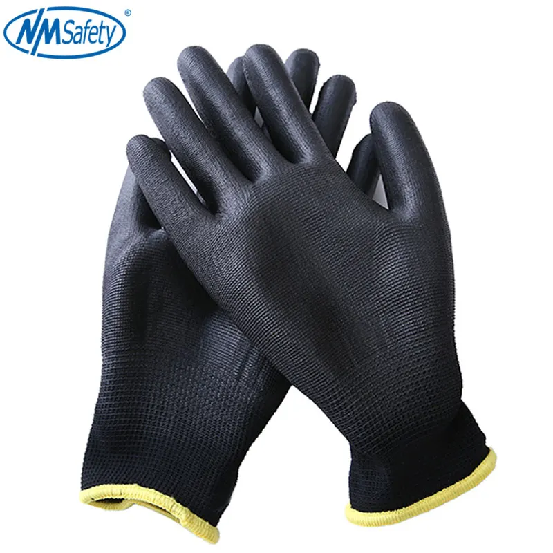 NMSafety 12 pairs Black Nylon PU Safety Work Gloves Builders Grip For Palm Coating Gloves
NMSafety 12 pairs Black Nylon PU Safety Work Gloves Builders Grip For Palm Coating Gloves