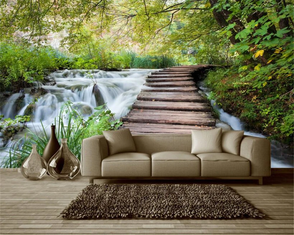 beibehang photo 3D Custom wallpaper natural Bridge Waterfall Woods landscape wallpaper wall 3D bedroom background 3d wallpaper
beibehang photo 3D Custom wallpaper natural Bridge Waterfall Woods landscape wallpaper wall 3D bedroom background 3d wallpaper
