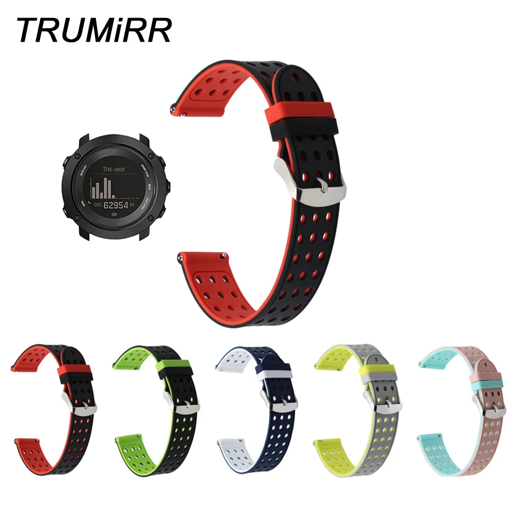 Ремешок силиконовый для Suunto 9 / Ambit 3, быстросъемный спортивный браслет для часов, Спартанский браслет для наручных часов
Ремешок силиконовый для Suunto 9 / Ambit 3, быстросъемный спортивный браслет для часов, Спартанский браслет для наручных часов