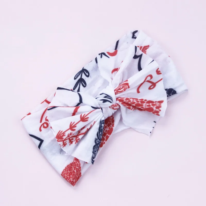 Knot Bows Cotton Nylon Headbands 2019 Fashion Newborn Baby Girls Wide Turban Head Wraps Full Prints Patterned Wear | Аксессуары для