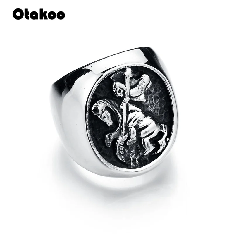 Уникальное кольцо Otakoo из нержавеющей стали ювелирные изделия черного цвета в