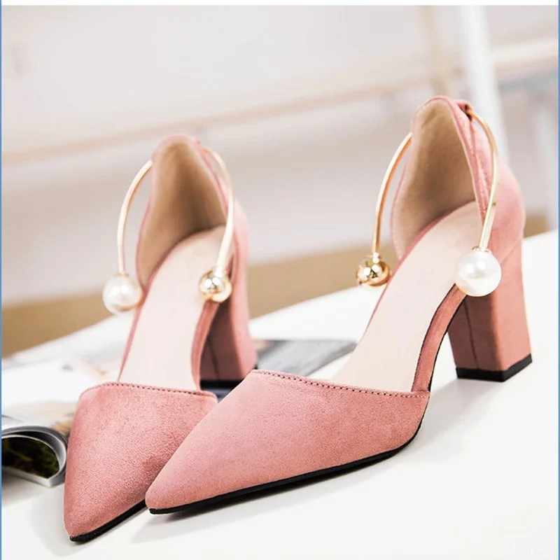 DRFARGO Women Pumps Summer Shoes Pointed Toe Block High Heels Pearl Buckle Women Luxury Elegant Party Sandals Wedding shoes34-39
DRFARGO Women Pumps Summer Shoes Pointed Toe Block High Heels Pearl Buckle Women Luxury Elegant Party Sandals Wedding shoes34-39