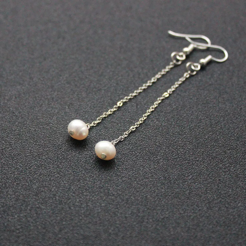 Elegant Trendy Long Earrings with Freshwater Pearl sliver Plated Jewelry for Women 1 pair/lot HE1020
Elegant Trendy Long Earrings with Freshwater Pearl sliver Plated Jewelry for Women 1 pair/lot HE1020