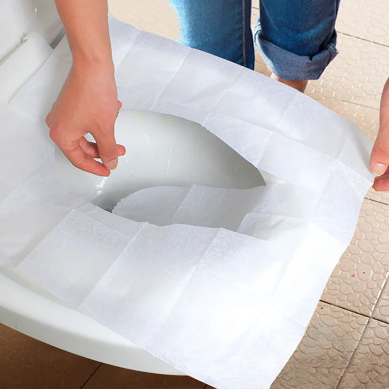 10 шт. Monouso сиденье для унитаза коврик Copertura Portatile 100% Cassetta Di Sicurezza Impermeabile Sedile унитаз