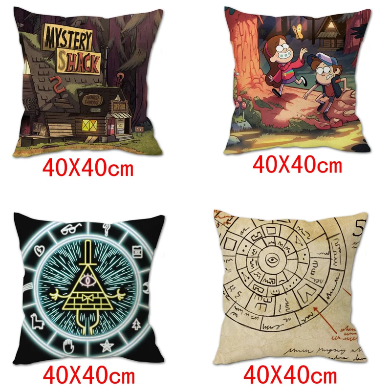 OHCOMICS 40*40 см аниме Гравитация Фолс Диппер Мейбл шифр счета персик кожура Подушка