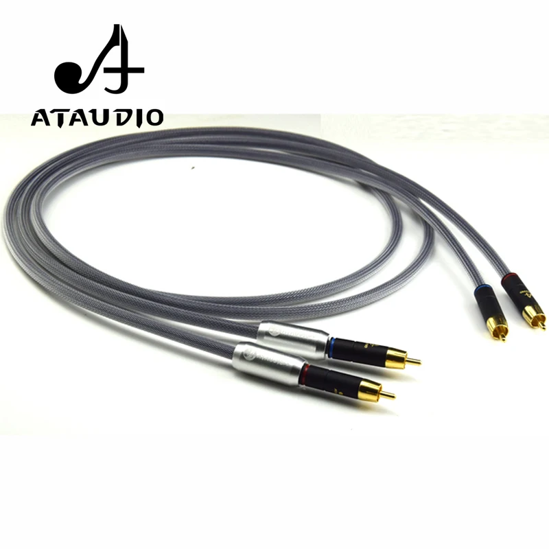 ATAUDIO 1 пара 2RCA к кабель Hi Fi Чистый медный Rca аудио кабель|2rca to 2rca|rca audio cableaudio cable |