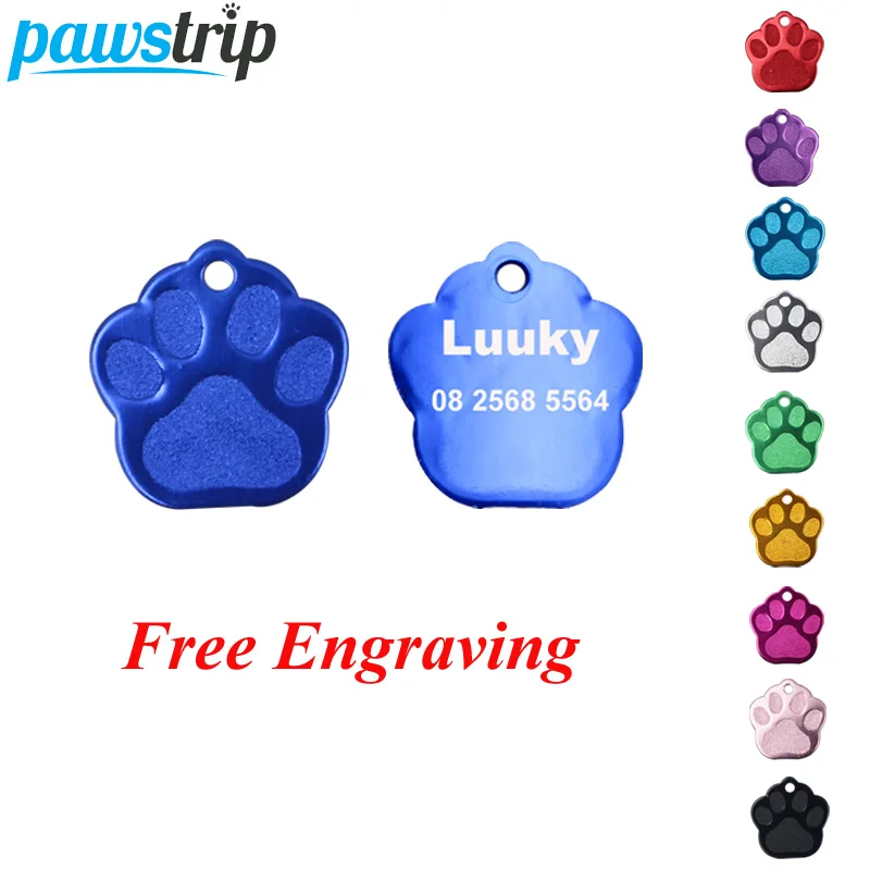 pawstrip 2pcs/lot Customized Dog ID Tags Personalized Pet Tag Dog Cat Aluminium Engraved Dog Tags Name Paw Dog Collar Pendant
pawstrip 2pcs/lot Customized Dog ID Tags Personalized Pet Tag Dog Cat Aluminium Engraved Dog Tags Name Paw Dog Collar Pendant