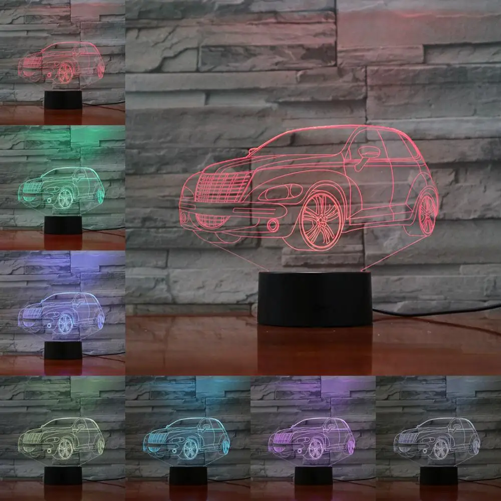 3D Night Light Sedan 3D Table Lamp Home Decor Creative Gifts for Kids 3 AA Batteries Powered USB Cable Inquired Lighting LED
3D Night Light Sedan 3D Table Lamp Home Decor Creative Gifts for Kids 3 AA Batteries Powered USB Cable Inquired Lighting LED