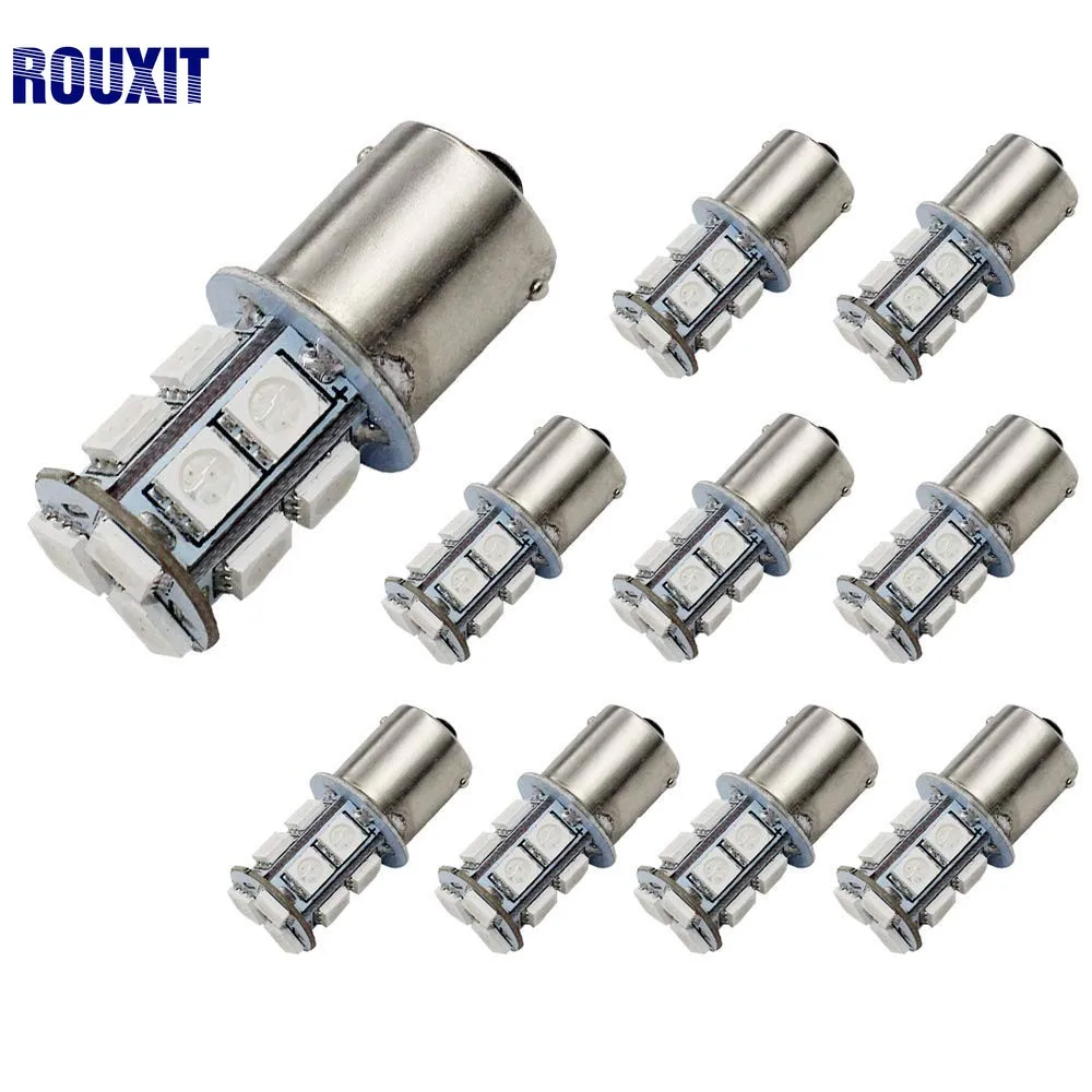 100 шт. Автомобильные светодиодные лампы 12 В 1156 1157 BAY15D P21/5 Вт 13 SMD 5050|Сигнальная