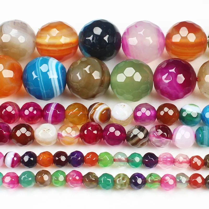 Faceted Multi-Color Stripe Agates 4-12mm Round Beads 15inch ,Wholesale For DIY Jewellery Free Shipping !
Faceted Multi-Color Stripe Agates 4-12mm Round Beads 15inch ,Wholesale For DIY Jewellery Free Shipping !
