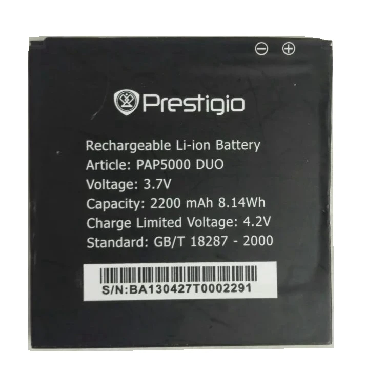 PAP5000 2200mah High Quality Replacement Li-ion Battery Battery for Prestigio MultiPhone Battery
PAP5000 2200mah High Quality Replacement Li-ion Battery Battery for Prestigio MultiPhone Battery