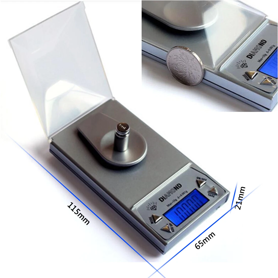 10g * 0.001g LCD Digital Electronic Pocket Jewelry Diamond Weighting Scale Weight Balance Scales
10g * 0.001g LCD Digital Electronic Pocket Jewelry Diamond Weighting Scale Weight Balance Scales