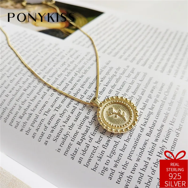 PONYKISS Vintage 100% 925 Solid Sterling Silver Rose Carving Chain Necklace Women Jewelry Birthday Party Valentine's Day Gift
PONYKISS Vintage 100% 925 Solid Sterling Silver Rose Carving Chain Necklace Women Jewelry Birthday Party Valentine's Day Gift