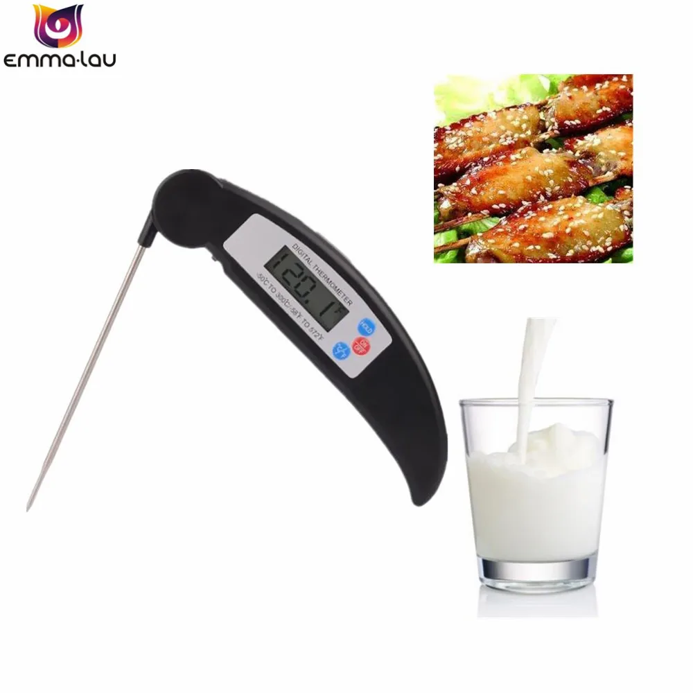 -50~300C BBQ Thermometer Digital Meat Milk Oil Liquid Folding Thermometer Themperature Probe Kitchen Cooking Tools Black
-50~300C BBQ Thermometer Digital Meat Milk Oil Liquid Folding Thermometer Themperature Probe Kitchen Cooking Tools Black