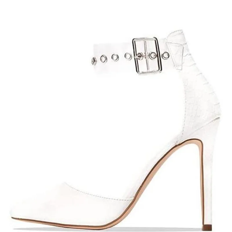 Black/White Women Ankle-Wrap Pumps Stilettos Buckle Strap Super High Thin Heels Pointed Toe Ladies Shoes Large Size 11 15 Mature
Black/White Women Ankle-Wrap Pumps Stilettos Buckle Strap Super High Thin Heels Pointed Toe Ladies Shoes Large Size 11 15 Mature