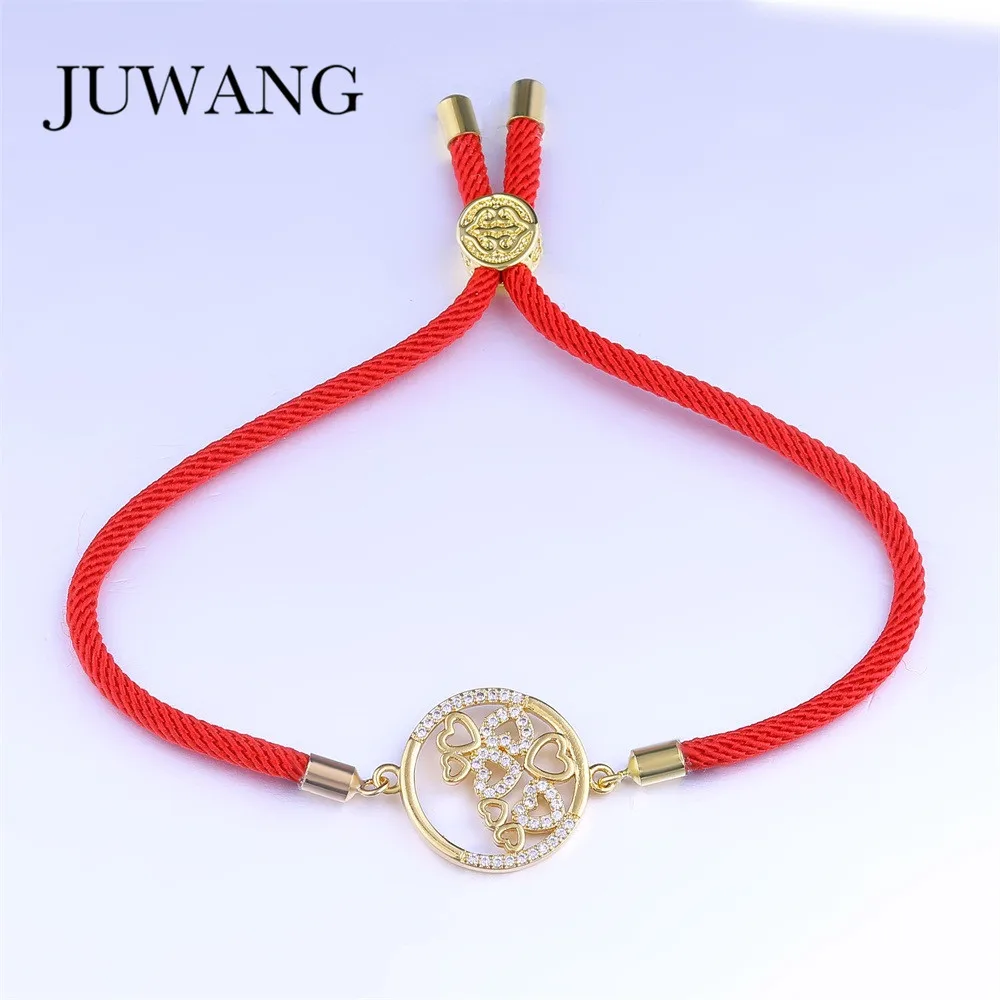 JUWANG Classic Round Heart Red/Black Rope Bracelet for Woman Girl Red String CZ Bracelet Fashion Jewelry Friendship Gift
JUWANG Classic Round Heart Red/Black Rope Bracelet for Woman Girl Red String CZ Bracelet Fashion Jewelry Friendship Gift