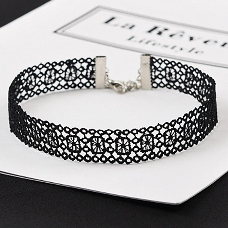 New Chokers Necklaces Lace Tattoo Gothic Sexy Women Crochet Necklace Collares Fashion Jewelry Bijoux Colar Wholesale Necklaces
New Chokers Necklaces Lace Tattoo Gothic Sexy Women Crochet Necklace Collares Fashion Jewelry Bijoux Colar Wholesale Necklaces