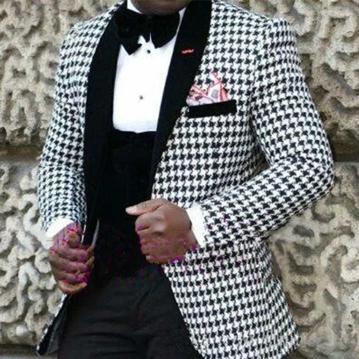 Tailored White Black Pattern Suit Men Slim Fit 3 Piece Floral Tuxedo Blazer Prom Wedding Suits Terno Jacket+Pant+Vest
Tailored White Black Pattern Suit Men Slim Fit 3 Piece Floral Tuxedo Blazer Prom Wedding Suits Terno Jacket+Pant+Vest
