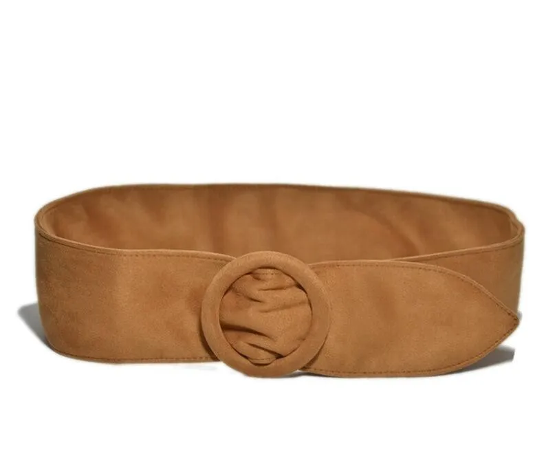 2019 Winter Women Faux Suede Leather Circle Buckle Wide Belt For Dress And Coat Retro Vintage Women Belt Cinturon Mujer
2019 Winter Women Faux Suede Leather Circle Buckle Wide Belt For Dress And Coat Retro Vintage Women Belt Cinturon Mujer