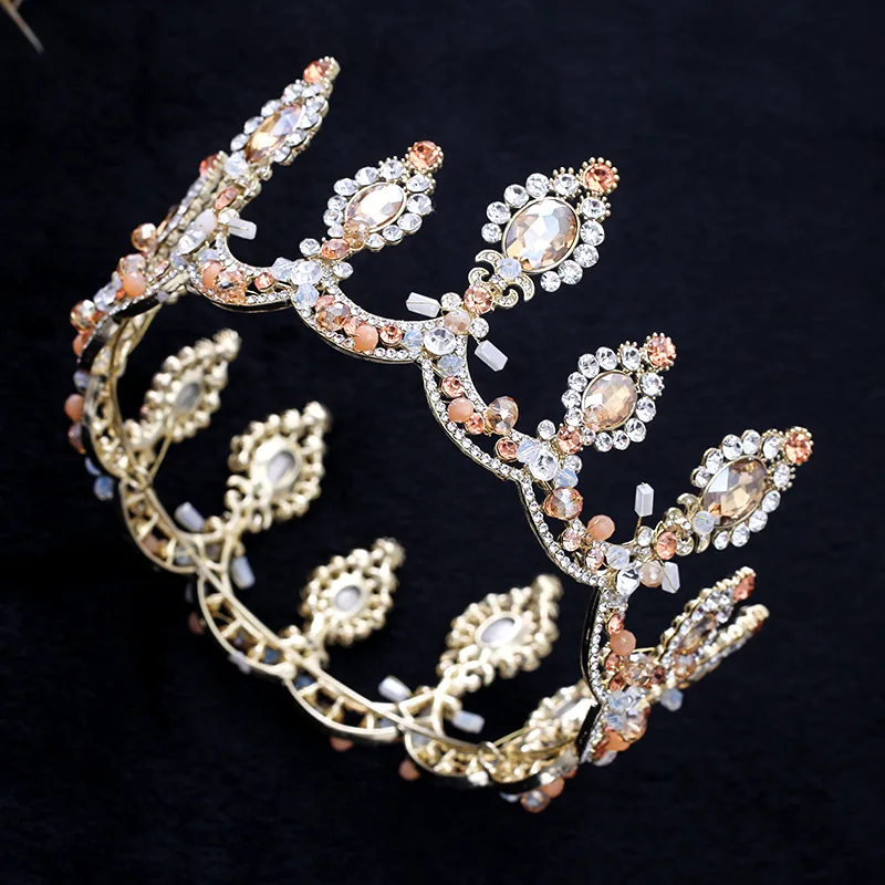 Bridal Hair Jewelry Accessories Baroque Tiara Crown Women Headband Rhinestone Crystal Round Crown Bride Wedding Headpieces
Bridal Hair Jewelry Accessories Baroque Tiara Crown Women Headband Rhinestone Crystal Round Crown Bride Wedding Headpieces
