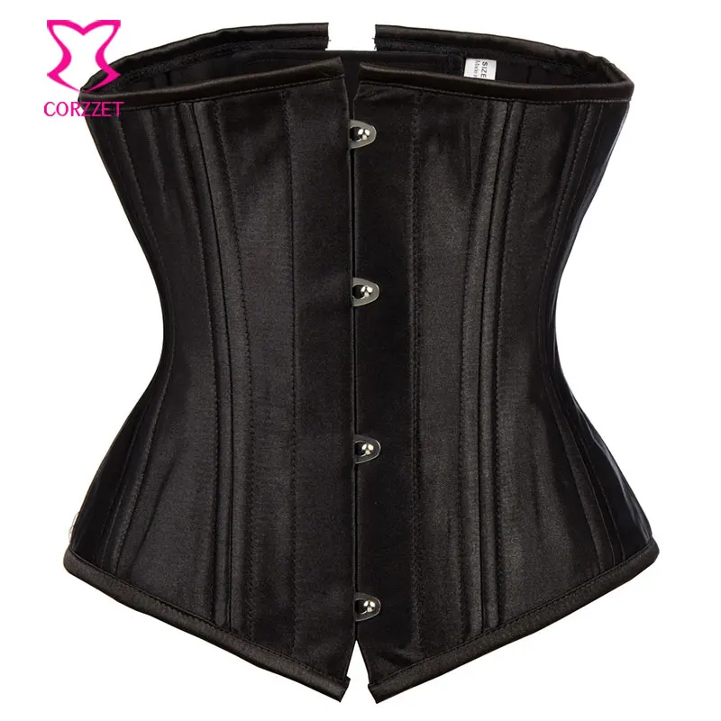 Steel Bone Black Satin Corset Underbust Waist Cincher Corpetes e Corselet Plus Size Korsett for Women Sexy Corsets and Bustiers
Steel Bone Black Satin Corset Underbust Waist Cincher Corpetes e Corselet Plus Size Korsett for Women Sexy Corsets and Bustiers