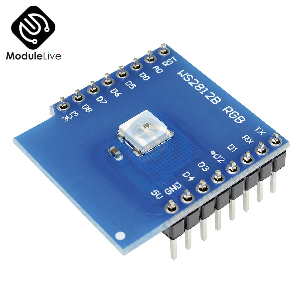 Esp8266 для WeMos D1 WS2812B щит RGB Mini ESP8266 Модульная плата с HT Pins Diy электронная печатная -