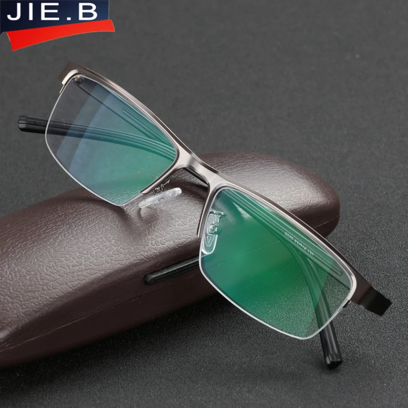 

JIE.B Titanium alloy metal eyeglasses frames men TR90 myopia optical glasses of computer nerd glasses frame monturas de gafas