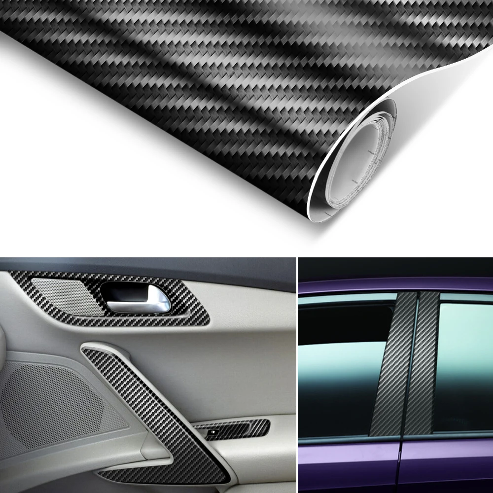 Car Styling Sticker 127X30cm 3D Carbon Fiber Vinyl Film 3M Waterproof DIY Motorcycle Auto Accessories Stickers | Автомобили и