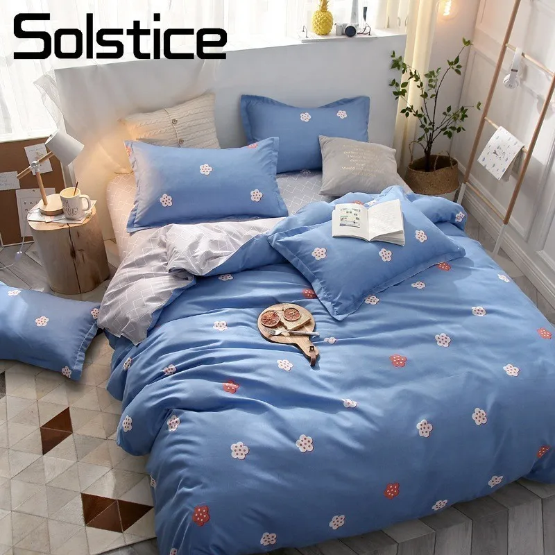 Solstice Home Textile Blue Flower Simple Duvet Cover Pillowcase Flat Bed Sheet Girl Teen Woman Bedding Linen Set King Queen Twin
Solstice Home Textile Blue Flower Simple Duvet Cover Pillowcase Flat Bed Sheet Girl Teen Woman Bedding Linen Set King Queen Twin