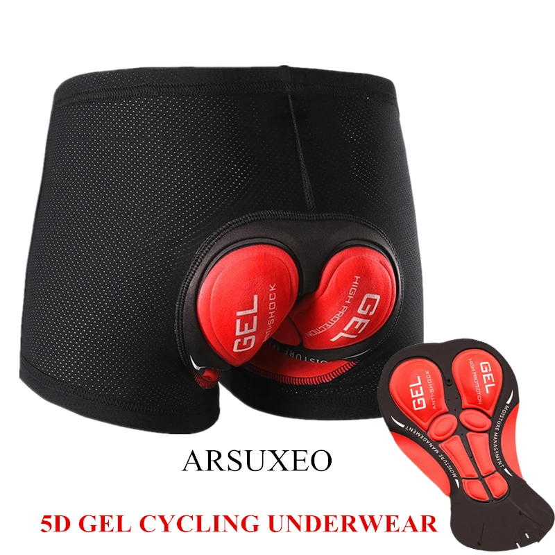 ARSUXEO нижнее белье для горного велосипеда mtb шорты 5D гелевые дорожные катания на
