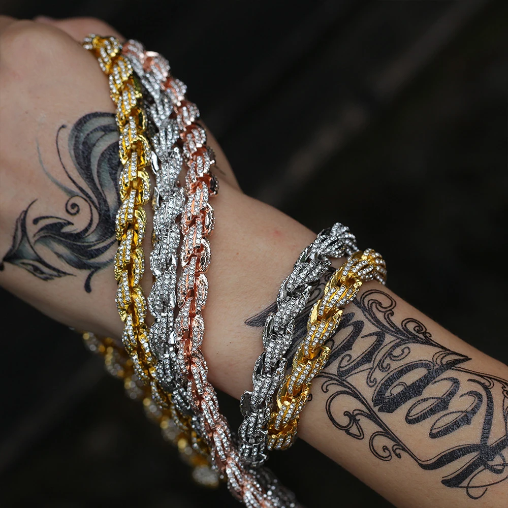 9mm Mens Charm Link Bracelet Bling Iced Out CZ Crystal Hip Hop Gold/White Gold/Rose Gold Color 7" 8" Bracelets Jewelry
9mm Mens Charm Link Bracelet Bling Iced Out CZ Crystal Hip Hop Gold/White Gold/Rose Gold Color 7" 8" Bracelets Jewelry