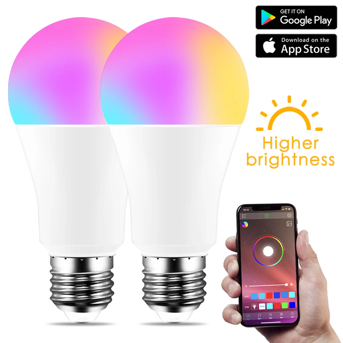 Wireless Bluetooth-Compatible 4.0 LED Smart Light Bulb RGBW Daylight Lamp APP Control E27 Color Dimmable IOS /Android Magic Home
Wireless Bluetooth-Compatible 4.0 LED Smart Light Bulb RGBW Daylight Lamp APP Control E27 Color Dimmable IOS /Android Magic Home