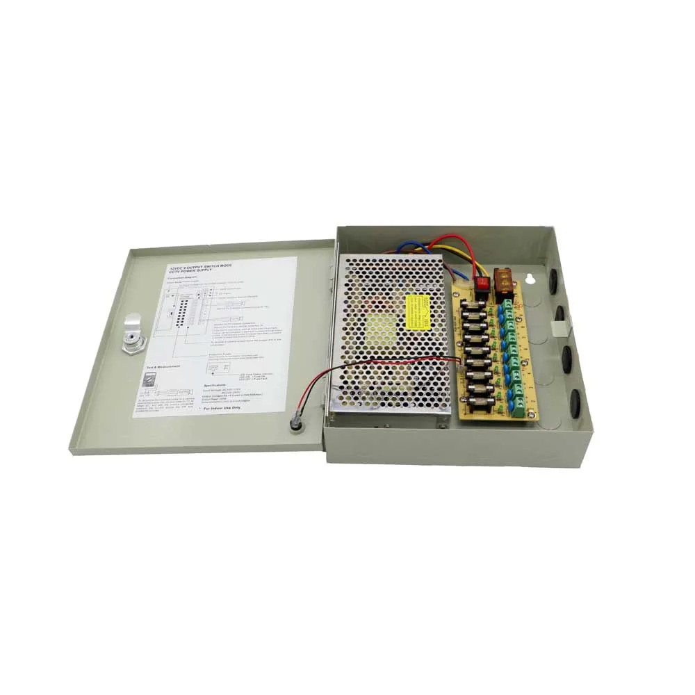 DC12V10A9CH LED CCTV Switch Power Supply120W Security/Adapter PPower Supply 110V/220V
DC12V10A9CH LED CCTV Switch Power Supply120W Security/Adapter PPower Supply 110V/220V
