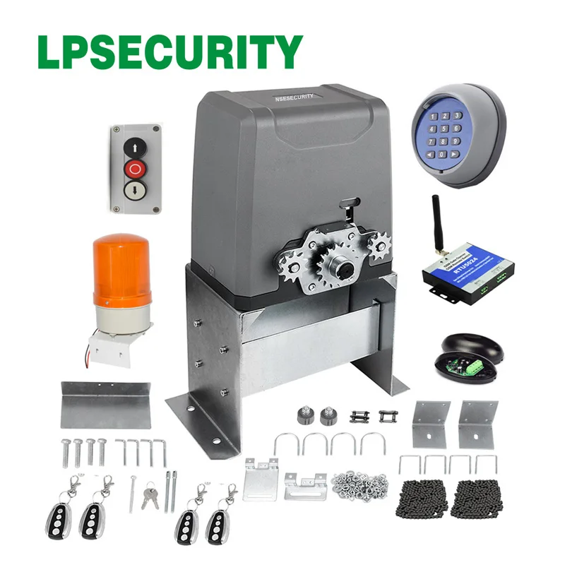 Цепной привод LPSECURITY для раздвижных дверей, ворот для тяжелых условий эксплуатации, набор для открывания 1000 кг с дополнительными частями
Цепной привод LPSECURITY для раздвижных дверей, ворот для тяжелых условий эксплуатации, набор для открывания 1000 кг с дополнительными частями