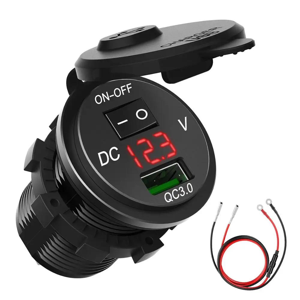 Quick Charge USB Motorcycle Charger Socket, Waterproof Power USB Charger for Car Motorcycle
Quick Charge USB Motorcycle Charger Socket, Waterproof Power USB Charger for Car Motorcycle