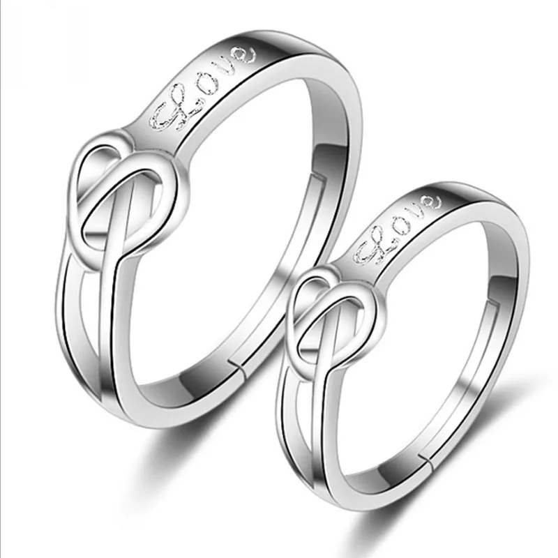 KOFSAC Fashion 925 Sterling Silver Ring Love Heart Intertwined Adjustable Couple Rings For Women Men Engagement Lovers Jewelry
KOFSAC Fashion 925 Sterling Silver Ring Love Heart Intertwined Adjustable Couple Rings For Women Men Engagement Lovers Jewelry