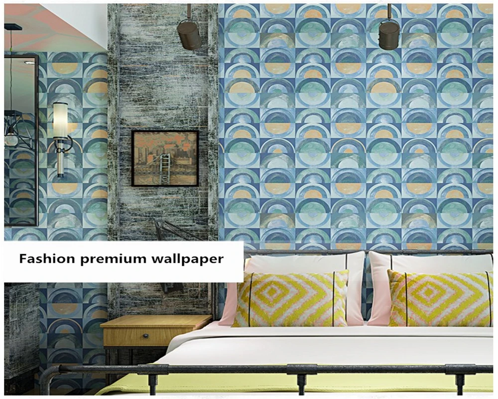 beibehang Nordic wallpaper nostalgic abstract geometric restaurant internet cafe KTV living room bedroom background wall paper
beibehang Nordic wallpaper nostalgic abstract geometric restaurant internet cafe KTV living room bedroom background wall paper