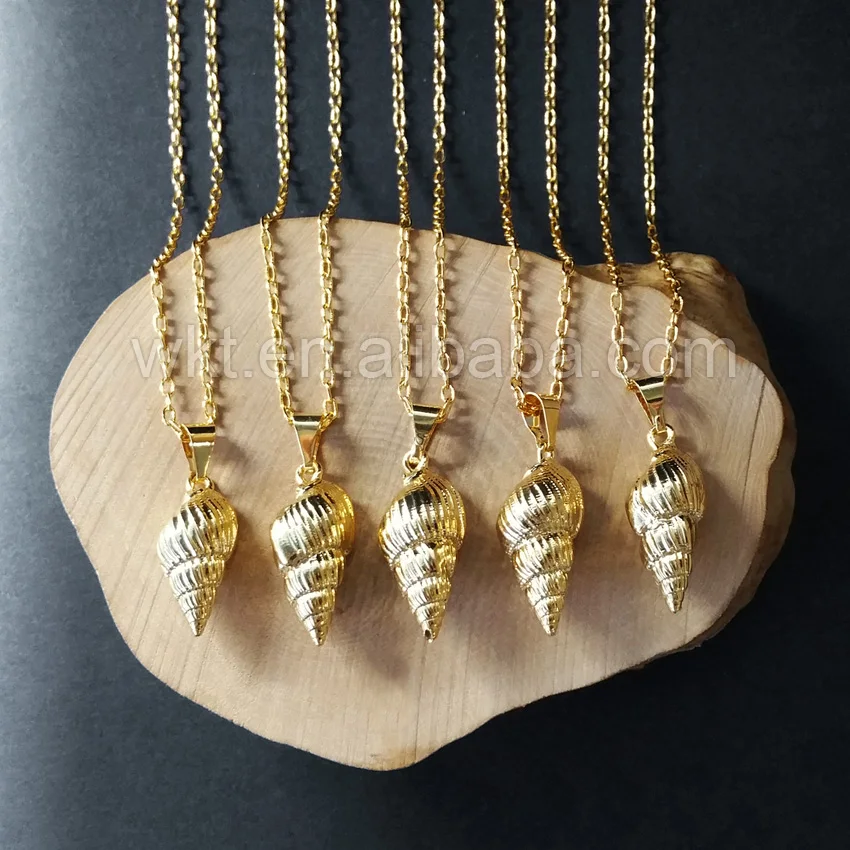 WT-N709 Amazing excellent quality full gold dipped trumpet shell necklace ,gorgeous trumpet shell necklace for jewelry making
WT-N709 Amazing excellent quality full gold dipped trumpet shell necklace ,gorgeous trumpet shell necklace for jewelry making
