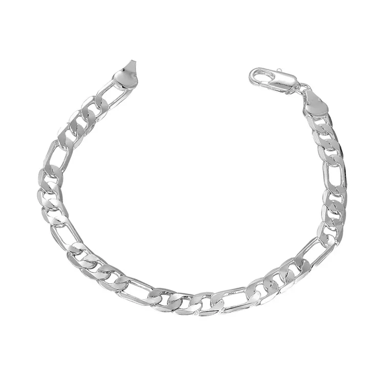 Silver Bracelet for Men Women 6mm Chain Bangle Bracelet 8 inch Pulseira Christmas Gift Fashion Jewelry Factory Price Bijoux
Silver Bracelet for Men Women 6mm Chain Bangle Bracelet 8 inch Pulseira Christmas Gift Fashion Jewelry Factory Price Bijoux