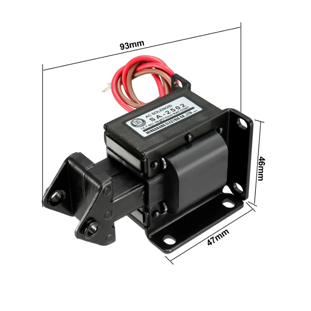 Uxcell New Hot AC 220V Solenoid Electromagnet 14.7N/0.5KG/3KG 10/15/25mm Pull Push Type Open Frame Linear Motion Electromagnet
Uxcell New Hot AC 220V Solenoid Electromagnet 14.7N/0.5KG/3KG 10/15/25mm Pull Push Type Open Frame Linear Motion Electromagnet