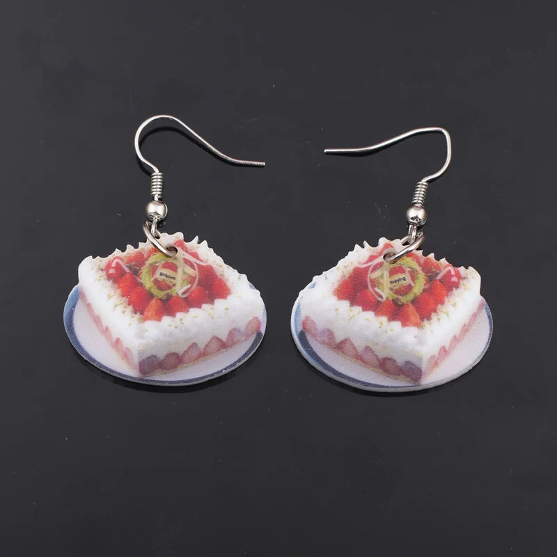 1 pair strawberry cake food drop earrings colorful new 2014 cute lovely printing acrylic design summer style for girls jewelry
1 pair strawberry cake food drop earrings colorful new 2014 cute lovely printing acrylic design summer style for girls jewelry