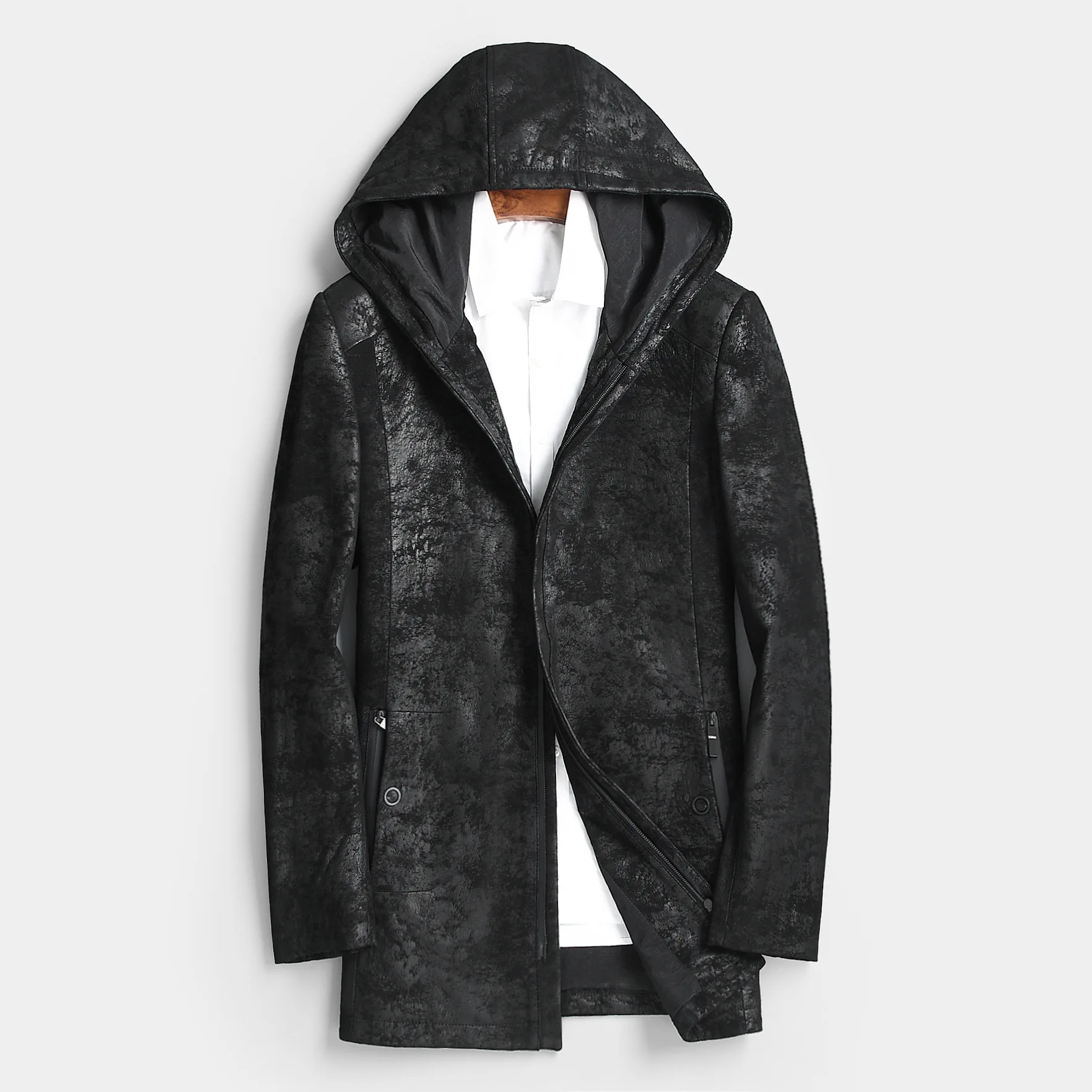 Batmo 2019 New Arrival Autumn High Quality Sheepskin Hooded Long Trench Coat Men,men's Real Leather Jackets Men
Batmo 2019 New Arrival Autumn High Quality Sheepskin Hooded Long Trench Coat Men,men's Real Leather Jackets Men