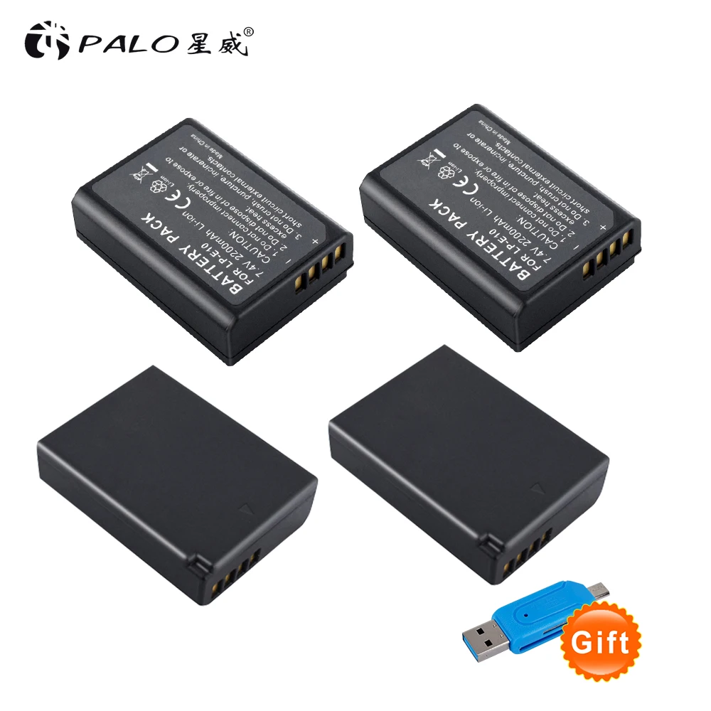 4pc PALO 2200mAh LP-E10 lpe10 Li-ion Digital Camera Battery For Canon 1100D 1200D 1300D Rebel T3 T5 KISS X50 X70 Digital Battery
4pc PALO 2200mAh LP-E10 lpe10 Li-ion Digital Camera Battery For Canon 1100D 1200D 1300D Rebel T3 T5 KISS X50 X70 Digital Battery